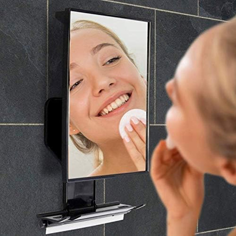 Fogless Shower Mirror - Anti-Fog Mirror - Adjustable Shaving Mirror with a Squeegee - Rust-Proof, Impact-Resistance Bathroom Shower Mirror - Tall